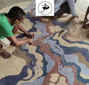 Doux Unique Prix De Gros Vintage Rond Design Tapis En Laine Tufté À La Main En Gros Marocain Berbère Pour Tapis De Salon - Product Image 3