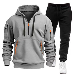 Survêtement pour homme de haute qualité avec logo personnalisé, respirant, vêtements de sport d'hiver, décontracté, uni, grande taille, 100% coton, prix raisonnable - Product Image 5