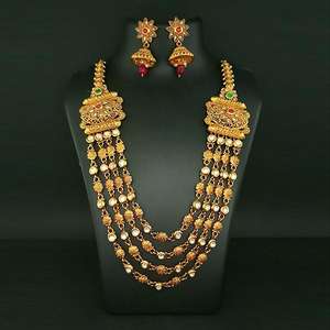 Ganpati Arts Fine Jewelry Set Kundan & AD Stone Copper Necklace FBC0019 - Product Image 1