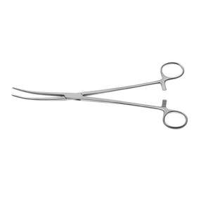 Forceps chirurgicaux incurvés de précision Bozeman 10'' pour pansements utérins, pour procédures gynécologiques, en acier inoxydable, par Surgiright - Product Image 1