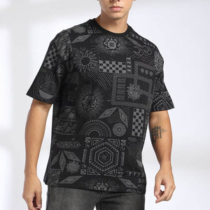 เสื้อยืดคอกลมแขนสั้นสำหรับผู้ชายผ้าคอตตอน100% พิมพ์ลายแบบกำหนดเองคุณภาพสูง - Product Image 4