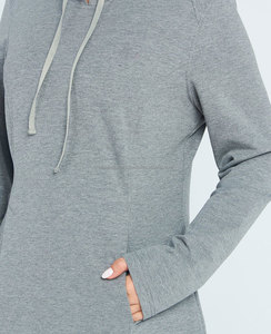 Venta al por mayor personalizado invierno pulóver sudaderas con capucha mujeres Casual sólido tejido con capucha Chenille Casual sólido tejido sudaderas con capucha para mujer - Product Image 4