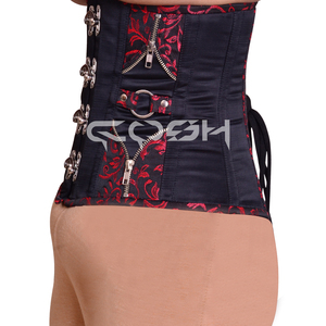 Underbust Steel Boned Gothic Corset With Decorative Hardware - Product Image 3