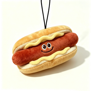 Customized Hot Dog Plush Pouch PP Cotton Filling Hot-Dog-Shaped Plush Coin <b>Purse</b> Fast-Food-Themed Unisex Halloween Plush Zipper - Product Image 1