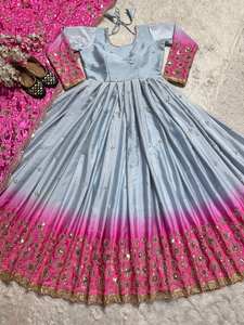 Hot Selling New Fashionable Designer Anarkali Dress for Women Full Sleeve <b>Beautiful</b> Georgette Indian Pakistani Party Cotton - Product Image 6