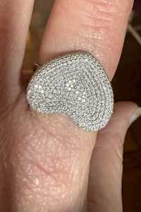 Anillo de Moissanita con Corte Corazón, Anillo de Boda Original, Venta al por Mayor, Corte Pavé, Plata 925, Chapado en Oro Rosa, Joyería Fina, Fiestas Románticas - Product Image 4