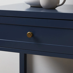 Mesita de noche artesanal hecha a mano de madera maciza personalizada con color azul para su hogar - Product Image 6