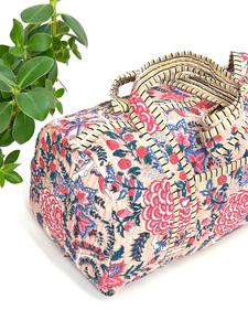 Sac de voyage décontracté en coton imprimé à la main, de luxe, écologique, de haute qualité, grande capacité, fermeture éclair, multi-usages - Product Image 2