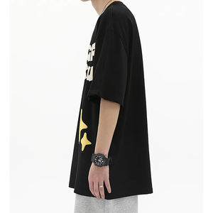 เสื้อยืดโอเวอร์ไซส์ผู้ชาย/ยูนิเซ็กส์ ผ้าฝ้ายออร์แกนิคเนื้อหนา 300gsm สีพื้นคุณภาพสูง พิมพ์ลายตามสั่ง ระบายอากาศได้ดี - Product Image 4