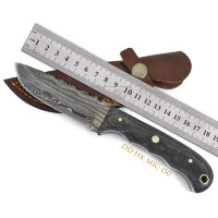 Pisau Survival Baja Damaskus 192 Lapis Laris Manis, Dapat Dikustomisasi OEM, Buatan Tangan, Pedang Bushcraft untuk Berkemah, Gagang Micarta