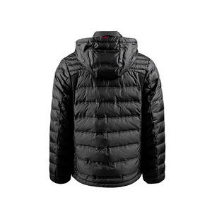 Service OEM personnalisé Veste matelassée chaude d'extérieur pour hommes Veste matelassée à capuche en duvet Veste matelassée 100% polyester Veste coupe-vent - Product Image 2