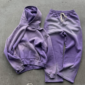 Vintage Street Style Invierno Oversized Blank Pullover 100% Algodón Fabricantes Acid Wash Hoodie Flare Plus Size - Product Image 5