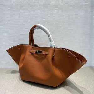 2025 New Large Capacity Genuine Leather Tote <b>Bag</b> for Women with Detachable Strap, <b>Gold</b> Hardware for Daily Use - Product Image 5