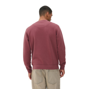 เสื้อสเวตเตอร์คอกลมของผู้ชายเสื้อสเวตเตอร์คอกลมผ้าฝ้าย100% สไตล์ลำลองฤดูหนาวลวดลายทึบปรับแต่งดีไซน์และโลโก้ - Product Image 3