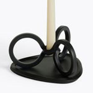 Le plus récent ensemble de 2 anneaux de bougeoir en fer noir mat automne Halloween chandelier pièce centrale lanternes à la main - Product Image 3