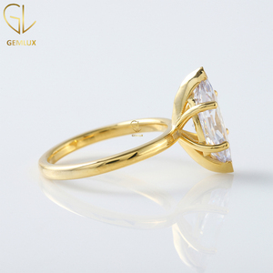 Haute sur demande luxe 3CT Marquise Cut Lab Grown Diamond Solitaire bague de fiançailles avec certificat IGI - Product Image 3