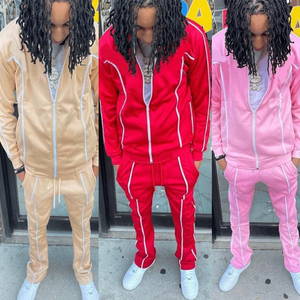 Ensemble deux pièces de survêtement de sport d'hiver en molleton réfléchissant avec logo personnalisé, broderie de haute qualité, vente en gros - Product Image 5