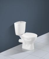 Ensembles WC Économiques avec Lavabo sur Colonne, en Céramique à Chasse Directe 250 mm, WC Deux Pièces Cuvette de Toilettes
