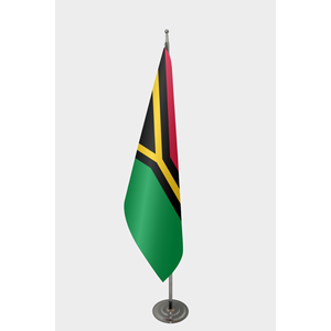 Custom Vanuatu Indoor <b>Flag</b> with Digital Printing Aluminum or Fiberglass <b>Pole</b> Satin Nylon Polyester or Silk Material - Product Image 1