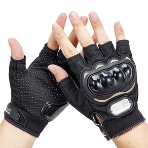 Gants de sécurité demi-doigts en cuir pour moto de course, équipement de sport cross et vélo - Product Image 6