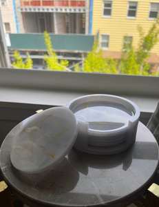 Set Of Marble Resin Coasters Elegant Natural Stone Coasters For Tabletop And Coffee Table - Product Image 5