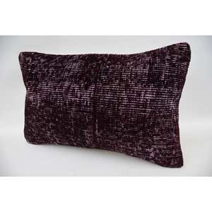 หมอนผ้าขนแกะสีม่วงลายโมเสกขนาด12x20นิ้วทอพร้อมเทคนิควินเทจ - Product Image 3