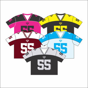 Jersey de fútbol americano hecho a medida de alta calidad de gran tamaño con cuello en V uniforme de malla transpirable baloncesto Varsity Jersey para hombres - Product Image 3