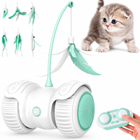 Juguete Interactivo para Gatos con Control Remoto, Coche RC con Ruedas LED, Evitación de Obstáculos, Recargable, Venta al por Mayor