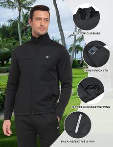 Chándales de invierno transpirables de alta calidad a bajo precio con logotipo personalizado y capucha con cremallera Fitness 2 Set de talla grande - Product Image 5