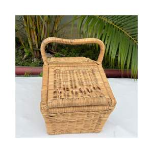 Cesta de Mimbre para Camping, Producto Artesanal Vietnamita, Cesta de Mimbre Natural de Alta Calidad, Decorativa, Hecha en Vietnam por VgreenArt - Product Image 5