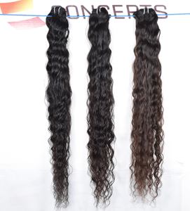 Extensiones de cabello humano indio de templo alineado con cutícula virgen Natural sin procesar 100%, Onda de cuerpo rizado, onda profunda suelta recta - Product Image 1
