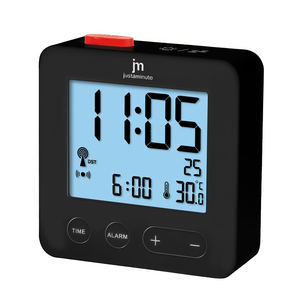JUSTAMINUTE Black JD9031N Multifunction <b>Radio</b>-<b>Controlled</b> Alarm <b>Clock</b> Stylish Desk & Table <b>Clock</b> - Product Image 2
