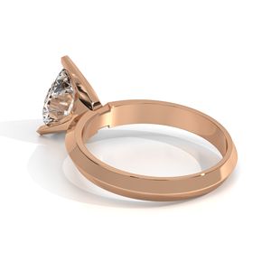 Anillo de compromiso de oro con forma de pera de 1CT, joyería de oro sólido de diamante cultivado en laboratorio HPHT CVD clásico para mujeres para fiestas, certificado IGI - Product Image 2