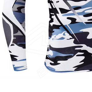 Vêtements de gym à séchage rapide pour hommes, vêtements de sport à manches longues et à col ras du cou avec compression personnalisée, vêtements de gym à séchage rapide - Product Image 5