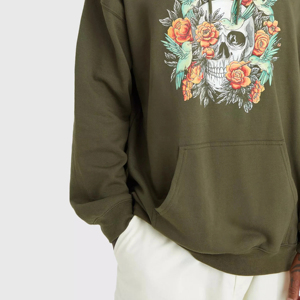 Vente en gros 2025 Design de haute qualité imprimé multicolore Basics personnalisés, sweat à capuche en coton mélangé hommes sweats à capuche en tissu surdimensionné - Product Image 3