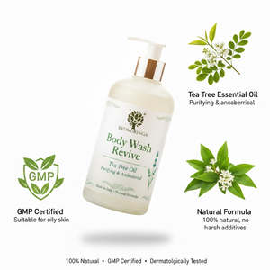 Revive Gel de Baño Purificante de 250 ml con Aroma a Limón, Aceite de Árbol de Té y Moringa Roja, Fórmula Natural, Marca Privada OEM, Italia - Product Image 3