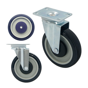Rueda de TPU de 5 Pulgadas para Carro de Herramientas Yeou Cherng con Placa Giratoria y Rodamiento Silencioso Personalizado - Product Image 5