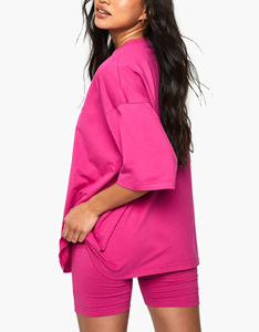 เสื้อยืดผ้าฝ้าย100% โอเวอร์ไซส์สำหรับผู้หญิงเสื้อยืดฮิปฮอปใส่สบายพิมพ์โลโก้สกรีนตามสั่งสำหรับฤดูร้อน - Product Image 2