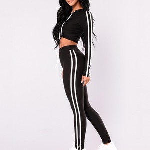 Venta caliente 2025 logotipo personalizado cómodo ajuste alto estiramiento mujeres traje mujeres correa lateral entrenamiento desgaste chándal - Product Image 5