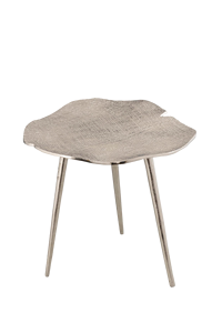 Antique <b>Silver</b> Aluminium Industrial Side <b>Table</b> with Black Nickel Plating Casting Irregular Shape Three Legs <b>Coffee</b> <b>Table</b> Model - Product Image 4