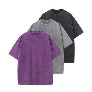 Chemises décontractées amples pour hommes 2025, style athlétique, manches courtes, col en V, coupe ample, légères, 100 % coton sergé - Product Image 1