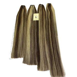Extensiones de Cabello Remy vietnamita, mechones de cabello humano con doble trama de doble estiramiento y cutícula Virgen sin procesar, 12A, muestra gratis - Product Image 1