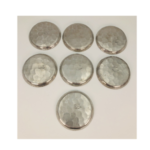 Aluminium Hammered Metal Gold Coaster Set of 6 round shape and <b>bar</b> use customized size cheap price - Product Image 6