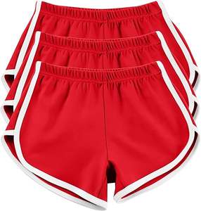 กางเกงขาสั้นออกกำลังกายเอวสูงสำหรับผู้หญิง ยี่ห้อ Star Works Corporation เนื้อผ้าระบายอากาศ ยืดหยุ่นได้ สวมใส่สบาย พร้อมปักโลโก้ตามสั่ง ผ้าถักเนื้อนุ่ม - Product Image 5