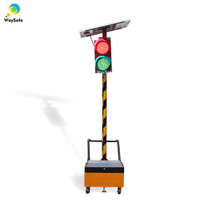 Feux de signalisation mobiles temporaires portables sans fil montés sur remorque, à voie unique, 200 mm, pour travaux routiers - Product Image 2