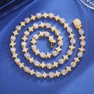 ห่วงโซ่เทนนิสรูปดาวเพชรโมอิสทรงกลมตัด - Product Image 2