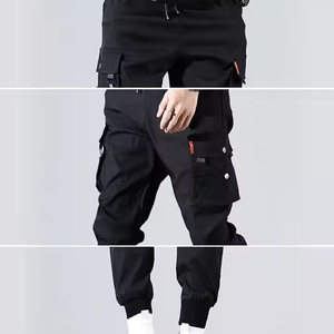 Pantalon de survêtement Hip Hop grande taille personnalisé pour hommes, pantalon de jogging à la mode en tissu uni, pantalon de jogging cargo court 100% coton - Product Image 4