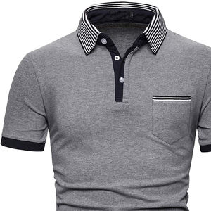 Polo coupe ajustée T-shirt tactique de sport à manches courtes Polos de golf athlétiques Chemises à col élégantes et décontractées pour hommes - Product Image 2
