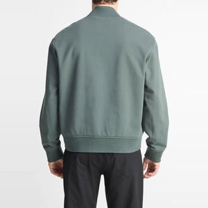 Venta al por mayor de alta calidad de los hombres con cremallera Stand Collar Bomber Jacket ropa de invierno con nuevo diseño de Venta caliente OEM ODM disponible - Product Image 2