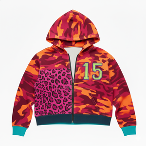 Sweat à capuche en polaire surdimensionné pour homme, poids lourd, lavage à l'acide, streetwear vintage, délavé, fermeture éclair, logo brodé personnalisé, OEMODM privé - Product Image 5